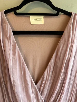 Bella Ella Boutique Crinkle Gauze Tiered Ruffle Dress Size Large thumbnail 3