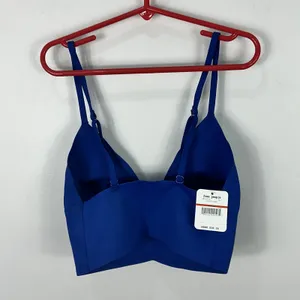 Free People Bralette Womens XS Longline Crop‎ Top Adjustable Straps Exotic Aqua thumbnail 2