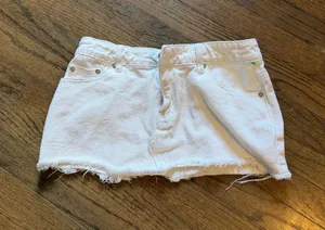 Edikted White Jean Skirt thumbnail 1