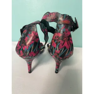 Fioni Colorful Floral Print Sandals with Straps Shoes‎ Size 9 S-361 thumbnail 3