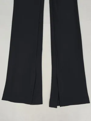 Zara Super Long Black Boot-Cut Dress Pants Size XS thumbnail 5