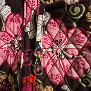 Vera Bradley Pink and Black Floral Tote thumbnail 5