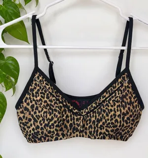 The Upside Leopard Print Bralette with Black Trim - Women US 4 thumbnail 1