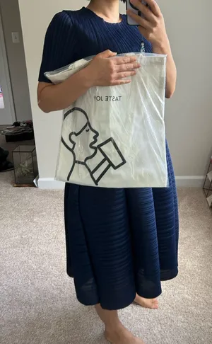Hey tea tote bag White thumbnail 1