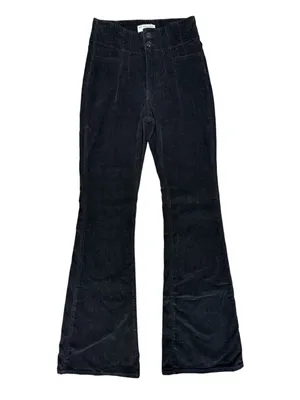 Free People We The Free Jayde Cord Flare Jeans Corduroy Beluga Black 26 thumbnail 4