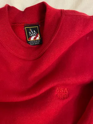 Vintage 90s USA Olympic Red Sweatshirt 🔥 thumbnail 2