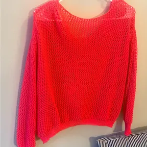 Women’s Crochet Hallowed Out Pink Sweater/ Cover Up Size Small thumbnail 9