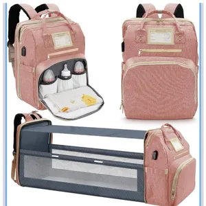 NEW Pink 6 in 1 Diaper Bag Backpack Pad Travel Changing Station thumbnail 1