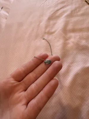 Francesca's Silver Football Necklace thumbnail 3