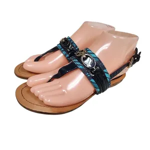 ✨Coach Ladies Sammy Turquoise Blue Zebra Ankle Strap Sz 9 Sandals✨ thumbnail 2