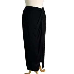 Aqua Swim Womens Black Sarong Beachwear Skirt Cover Up Size XS/S NWT thumbnail 2
