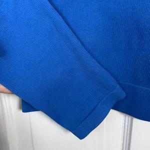The Group BABATON Aritzia Contour Blue Long Sleeve Crew Crop Top W2258 Sz L thumbnail 2