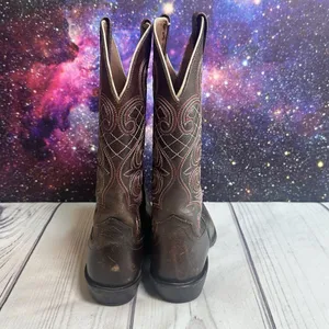 Ariat‎ “Bright Light” Western Snip Toe Boots 10011920 Mahogany Leather Sz 8.5 thumbnail 7