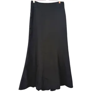 Ann Taylor Womens Black Mermaid Maxi Skirt Tiered Ruffle Formal Evening Size 6 thumbnail 2