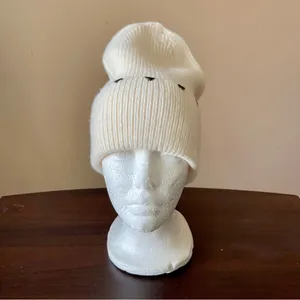 FRYE & CO | Cream Studded Knit Skull Hat thumbnail 2