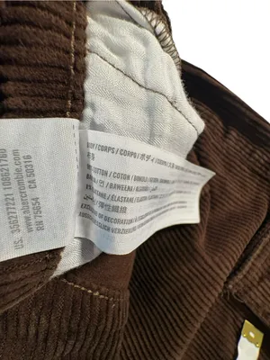 Hollister Womens 28 Brown Corduroy Cargo Pants Ultra High Rise Baggy Wide Leg thumbnail 6