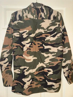 Caterpillar Green Brown Tan Black Camo Shirt thumbnail 6