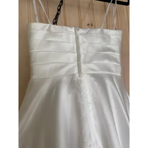NWT Lulus Khalida White Satin Pleated Strapless Gown Wedding Bridal Dress Sz XS thumbnail 7
