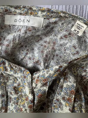 ✨like new✨ Dôen Rosamund Dress in Cream Tilbury Paisley Size XS Puff Sleeve thumbnail 8