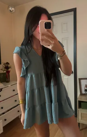 NWT boutique dress shiloh rose Blue thumbnail 1