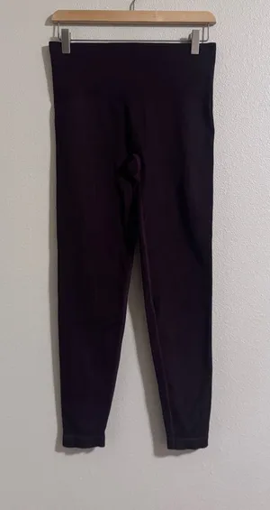 SPANX dark purple seamless shaping leggings thumbnail 1