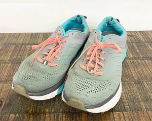Hoka One One Warahi 3 Gray and Blue Running Athletic Shoes Size 9.5 thumbnail 1