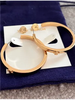 NWOT Tory Burch Icon Hoop Earring thumbnail 6