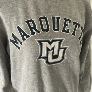 Cute Grey Marquette University Crewneck Sweatshirt thumbnail 6