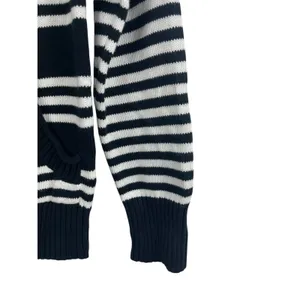 Jones New York Sport Black And White Knit Cardigan Front Pocket Sweater S thumbnail 5