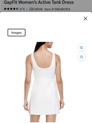 Gap GapFit womens active tank dress white large thumbnail 3