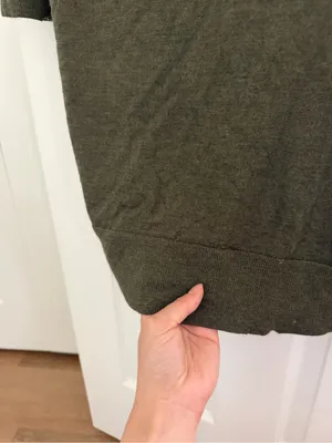 Pendleton Dark Green 100% Merino Wool Long Cardigan Sweater Size Large HOLES thumbnail 14