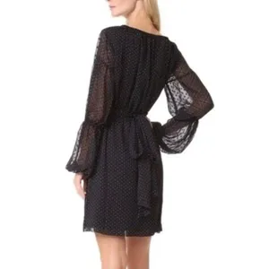 Club Monaco black Jowdie polka dot wrap dress size 6 thumbnail 2