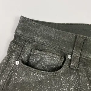 Paige Jeans Womens 29 Gray Silver Claudine Crop Flare Glitter Coated‎ Shimmer thumbnail 5