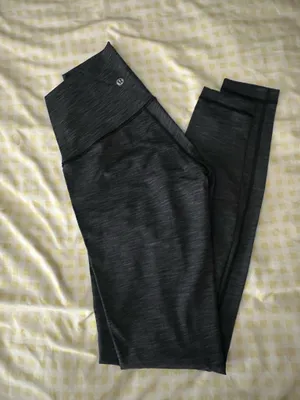 Lululemon Grey Striped Leggings thumbnail 1