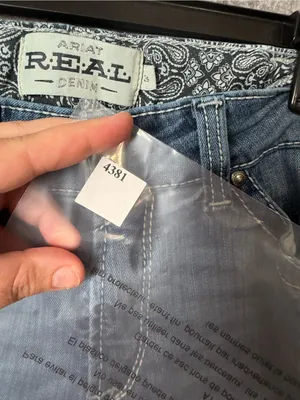 Ariat Real Denim Women's 30s Light Blue Slim straight Jeans western pants thumbnail 7