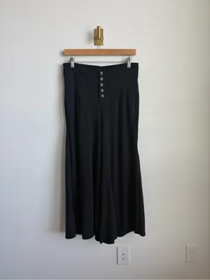 Anthropologie Ettawa Lucerne Wide Leg Pants Black XS thumbnail 8