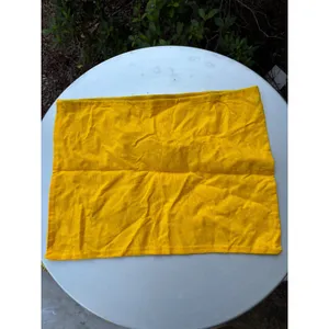 La Bagagerie Paris Yellow‎ Woven Handbag Dust Bag Silver Logo 18.5x14.5 thumbnail 2