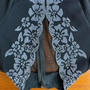 Vintage Beaded Sheer Festive Witchy Whimsy Goth Floral Beaded Top Sz Small thumbnail 10
