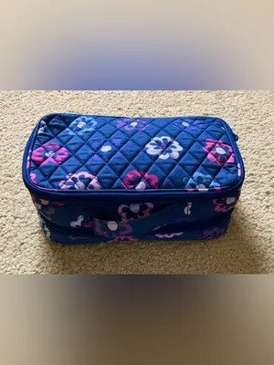 VERA BRADLEY Quilted Floral Double-Zip Cosmetic Case 💄🪮 thumbnail 5