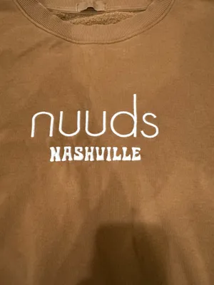 Boutique NUUDS Nashville Pop-up Brown Crewneck Oversized Sweatshirt Large thumbnail 3