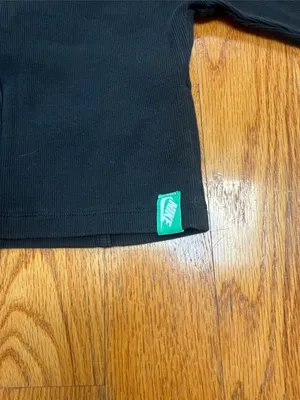 🍎Nike Black Cropped Zip Jacket with Teal Swoosh thumbnail 6
