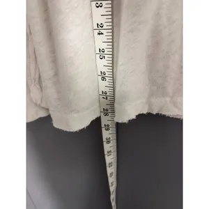 Free People We the Free White Slub Cotton Henley Long Sleeve Oversized Top S thumbnail 3