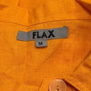 Flax by Jean Engelhart Orange Linen‎ Artsy Lagenlook Lightweight Jacket Size M thumbnail 6