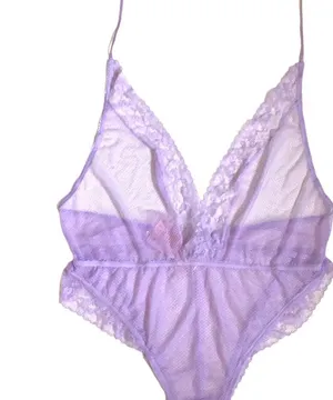 Savage x Fenty Lingerie Teddy Lavender Mesh Bodysuit 3Xl NWT thumbnail 1