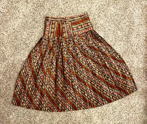 Fall Color Pleated Skirt Orange Size 0 thumbnail 1