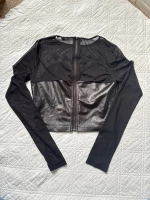 Iris Mesh Lace Black Long Sleeve thumbnail 4