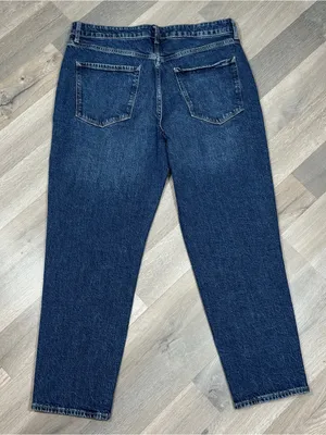 ANA A New Approach Mid Rise Boyfriend Jeans Blue Size 12 Crop Mom Relaxed thumbnail 5
