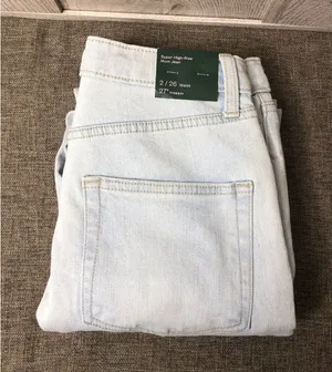 Wild Fable Womens Denim Blue Jeans Size 2 27" Inseam Super High Rise Light Wash thumbnail 1
