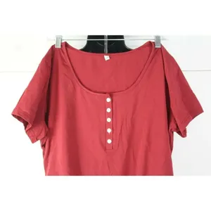ladies burgundy one piece body blouse size XXL thumbnail 2