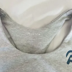 Peloton Womens Small‎ Heathered Strappy Sports Bra Gray Blue No Pads Yoga thumbnail 2